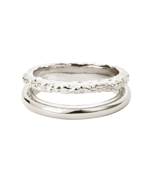 CAMILLE BRINCH TWIN ESSENTIA RING SØLV - TER