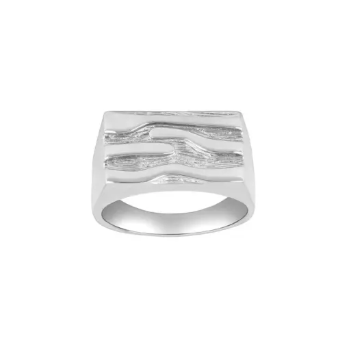 NORDAHL ANDERSEN SØLV HERRE RING MED MØNSTER - 19250020956