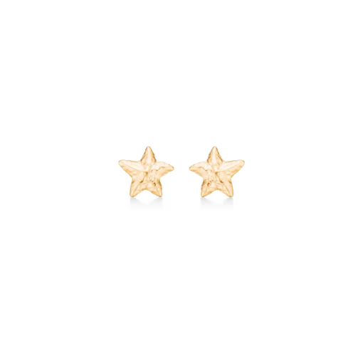 STUDIO Z STARFISH LUSTRE ØRERINGE PÅ STIK I FORGYLDT SØLV - 7210901