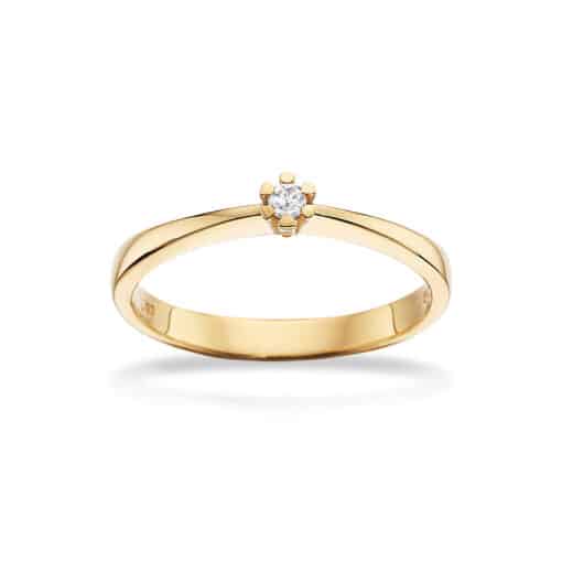 VIDA RING I 8 KARAT GULD MED BRILLANT 0,03 CARAT - 7813,03