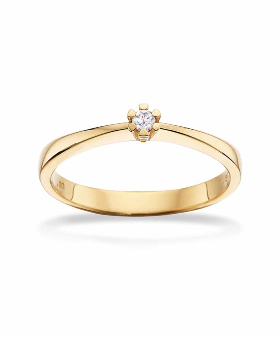 VIDA RING I 8 KARAT GULD MED BRILLANT 0,03 CARAT - 7813,03