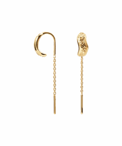 CAMILLE BRINCH CURVY ESSENTIA EARLINES ØREHÆNGER FORGYLDT SØLV - CEE-FG