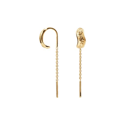 CAMILLE BRINCH CURVY ESSENTIA EARLINES ØREHÆNGER FORGYLDT SØLV - CEE-FG