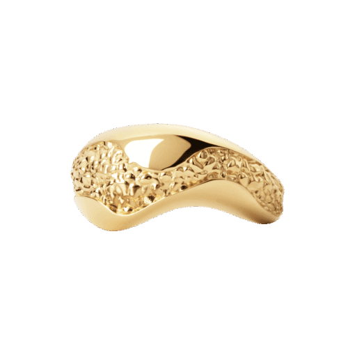 CAMILLE BRINCH CURVY ESSENTIA RING FORGYLDT SØLV - CER-FG