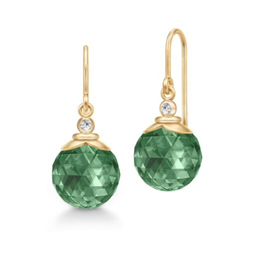 JULIE SANDLAU BERRY EARRING MED TURMALIN FARVET KRYSTAL - HKS788GDTMCRCZ