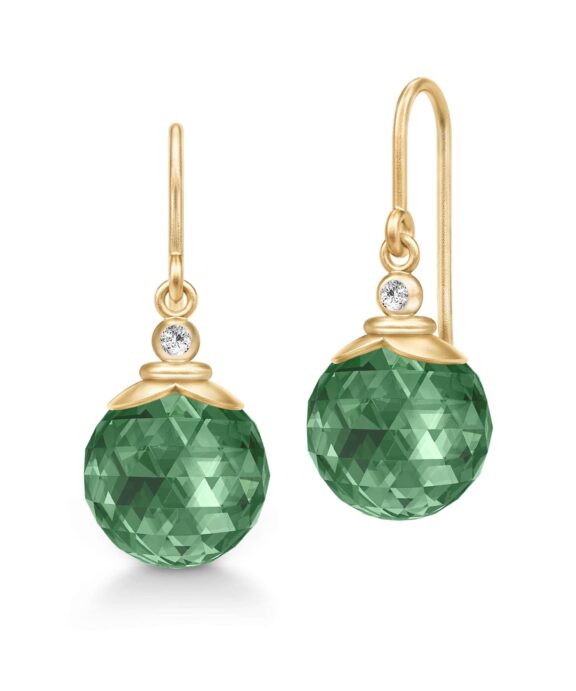 JULIE SANDLAU BERRY EARRING MED TURMALIN FARVET KRYSTAL - HKS788GDTMCRCZ