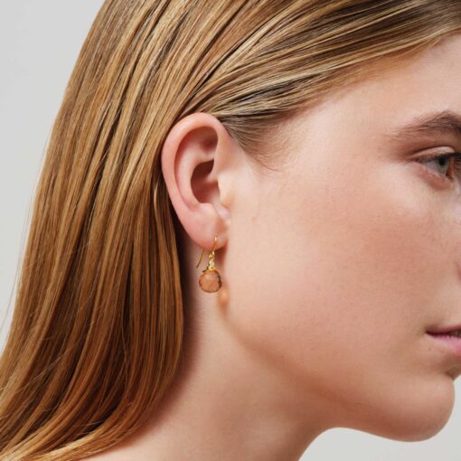 JULIE SANDLAU BERRY EARRING MED TURMALIN ROSE MED KRYSTAL - HKS788GDTRCRCZ - Billede 2