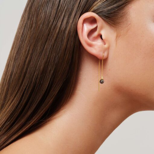JULIE SANDLAU BERRY CHAIN EARRING MED TURMALIN ROSE FARVET KRYSTAL - HKS790GDTRCRCZ - Billede 2