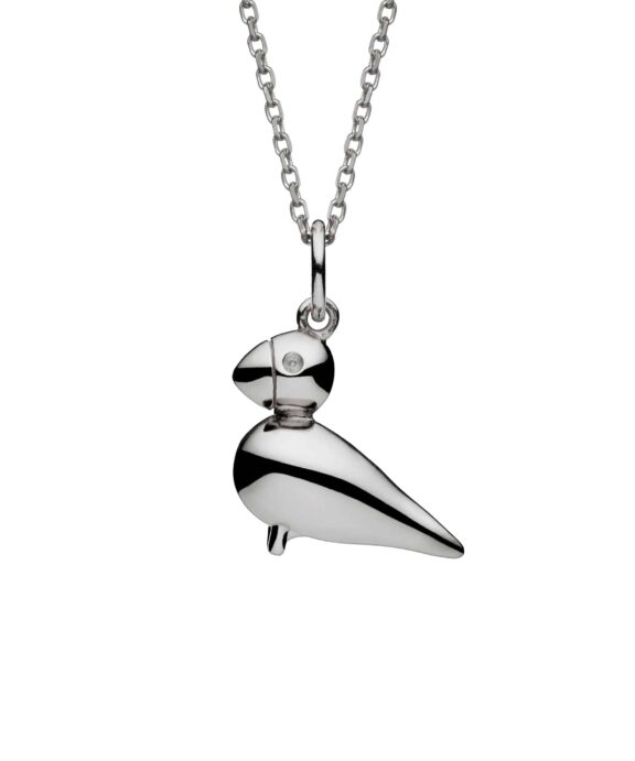 KAY BOJESEN JEWELRY SANGFUGL HALSKÆDE I SØLV MED KÆDE - KBJ-26