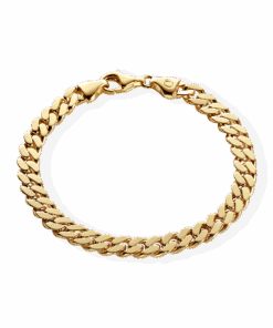 CAMILLE BRINCH MEDIUM PANZER ARMBÅND I FORGYLDT SØLV PÅ 17 CM - MPA-FG-17
