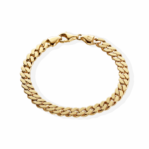 CAMILLE BRINCH MEDIUM PANZER ARMBÅND I FORGYLDT SØLV PÅ 17 CM - MPA-FG-17