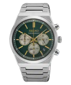 SEIKO UR HR CHRONOGRAF GØRN SKIVE MED LÆNKE - SSB461P1