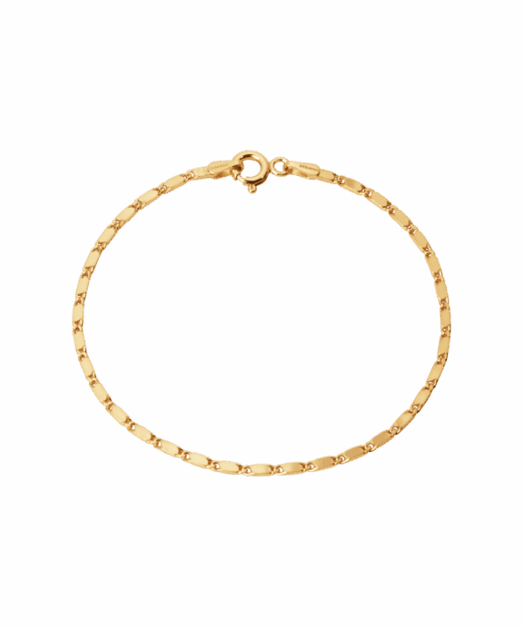 CAMILLE BRINCH SMALL ESSENTIA ARMBÅND FORGYLDT SØLV 19 CM - SEB-FG-19