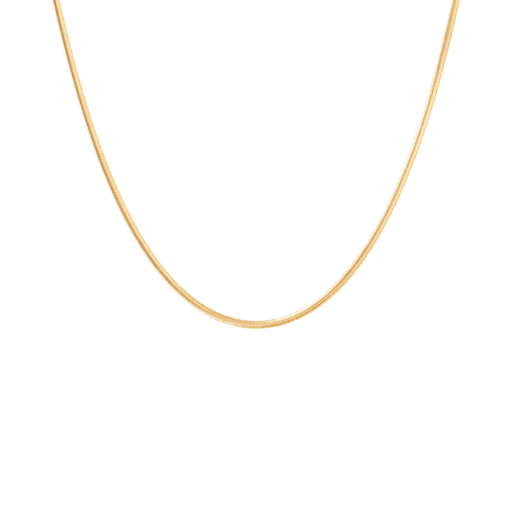 CAMILLE BRINCH SMALL ESSENTIA SNAKE HALSKÆDE I FORGYLDT SØLV PÅ 40 CM - SESN-FG-40