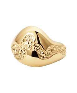 CAMILLE BRINCH STATEMENT CURVY ESSENTIA RING FORGYLDT SØLV - SCER-FG