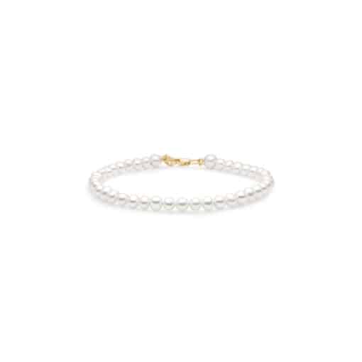 JULIE SANDLAU ESTHER ARMBÅND I 14 KARAT GULD MED PERLER - YG14-BR323XS/S
