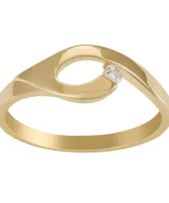 SIERSBØL 8 KARAT GULD RING MED SYNTETISK ZIRKONIA -10428150300