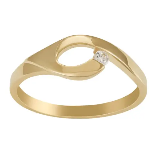 SIERSBØL 8 KARAT GULD RING MED SYNTETISK ZIRKONIA -10428150300