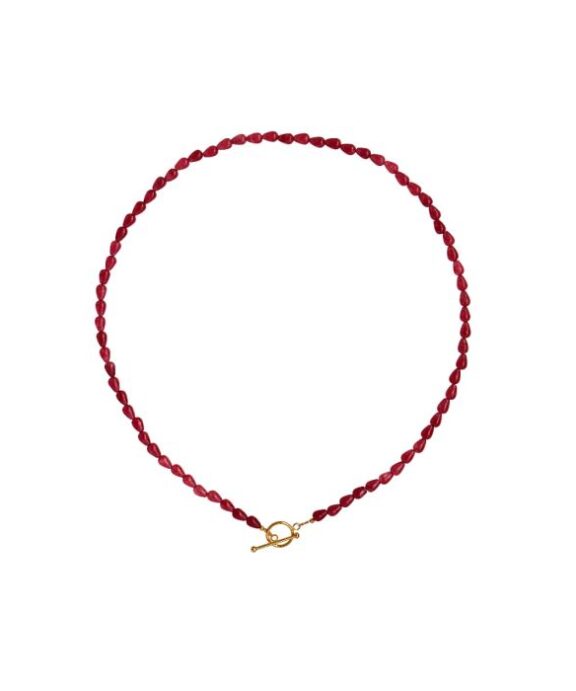 STINE A LOVE DROP RØD AGAT HALSKÆDE - 2061-02-OS