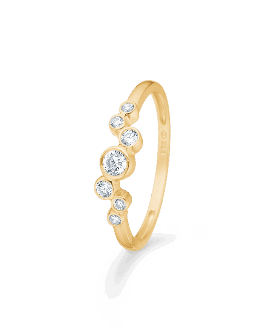 MADS Z LUCY RING I 8 KARAT GULD MED ZIRKONIA - 3347035