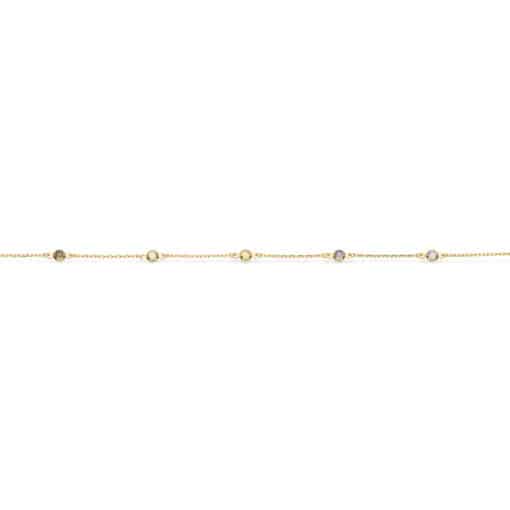 SCROUPLES SOHO ARMBÅND MULTICOLOR I FORGYLDT SØLV 17+2 CM - 39602A,M