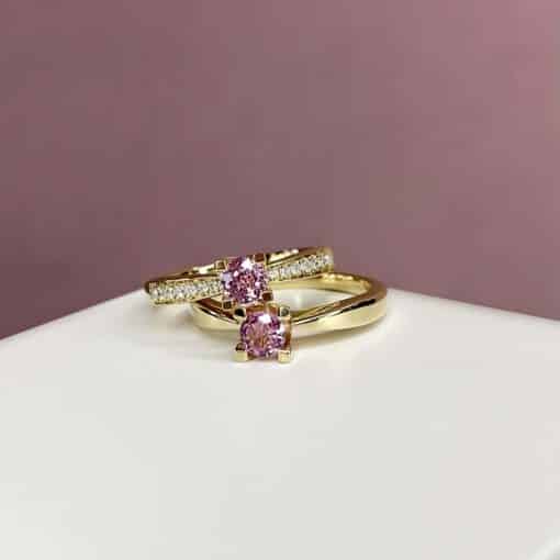 KLEOPATRA RING I 14 KARAT GULD MED PINK SAFIR - 7135,40P - Billede 2