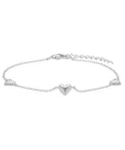 NORDAHL BREEZE52 SØLV ARMBÅND MED HJERTER - 80600010900