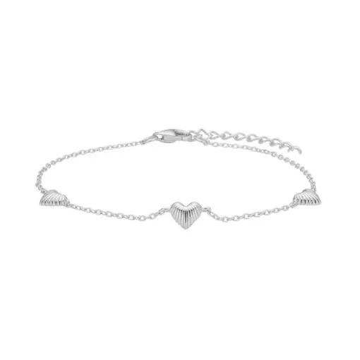 NORDAHL BREEZE52 SØLV ARMBÅND MED HJERTER - 80600010900