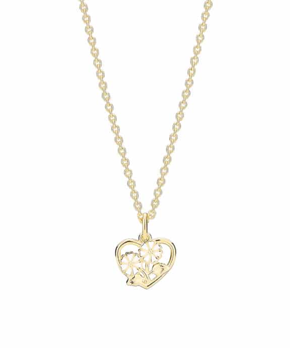 LUND SØLV FORGYLDT HALSKÆDE MED MARGUERIT - 9025109-M
