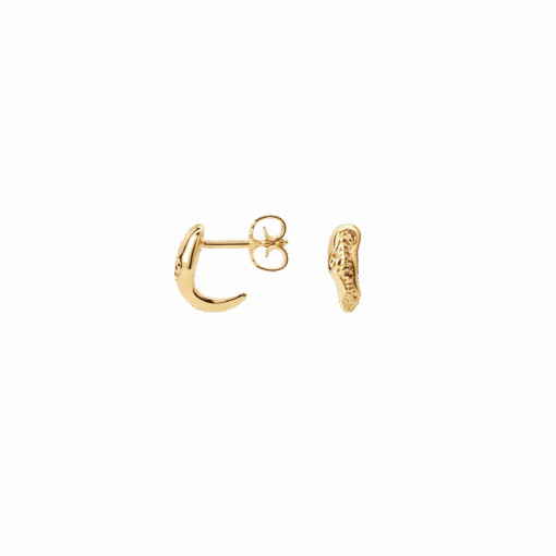 CAMILLE BRINCH HUGGED ESSENTIA STUD EARRINGS I FORGYLDT SØLV - HEE-FG