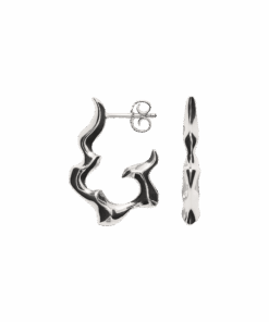 CAMILLE BRINCH MEDIUM INFINITY FLAMES HOOPS ØRERINGE SØLV - MIFLH