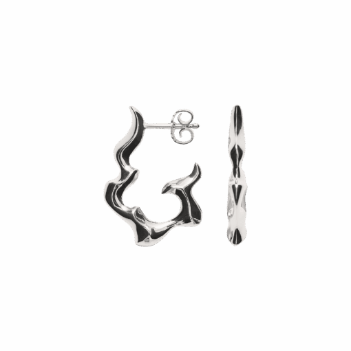 CAMILLE BRINCH MEDIUM INFINITY FLAMES HOOPS ØRERINGE SØLV - MIFLH