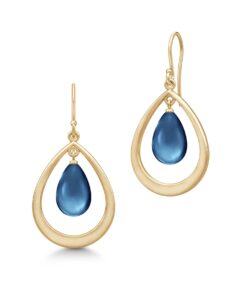 JULIE SANDLAU PRIME DROPLET EARRINGS SAPPHIRE BLUE - SDM90GDSACR