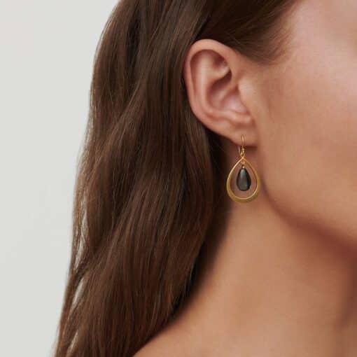 JULIE SANDLAU PRIME DROPLET EARRINGS SAPPHIRE BLUE - SDM90GDSACR - Billede 2
