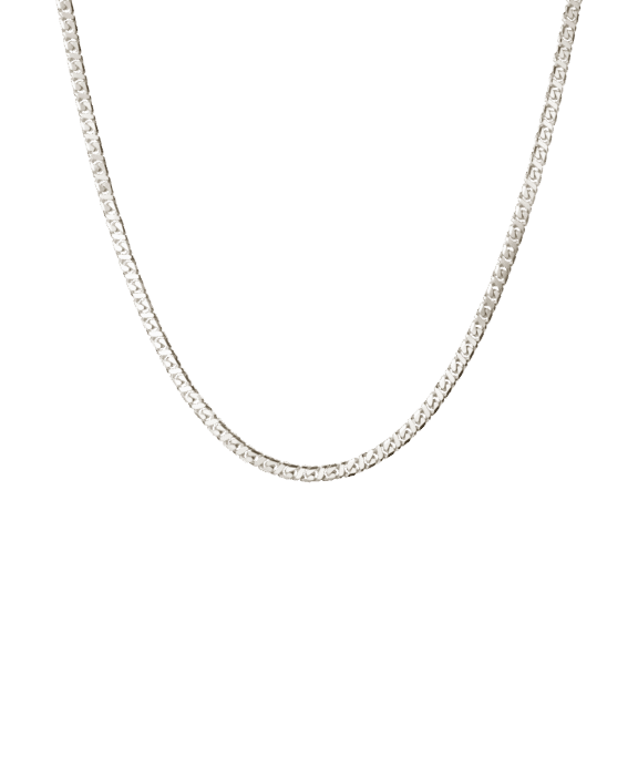 CAMILLE BRINCH SHINY SPARKLY HALSKÆDE I SØLV 45 CM - SSPN-45