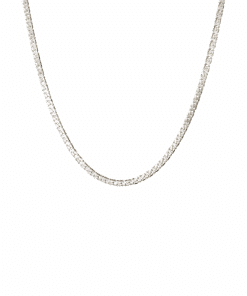 CAMILLE BRINCH SHINY SPARKLY HALSKÆDE I SØLV 42 CM - SSPN-42