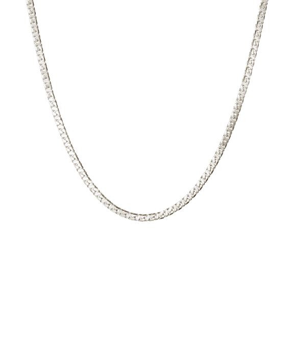 CAMILLE BRINCH SHINY SPARKLY HALSKÆDE I SØLV 42 CM - SSPN-42