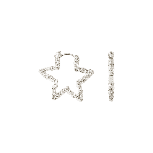 CAMILLE BRINCH STAR SPARKLY HOOPS ØRERINGE I SØLV - STSPH