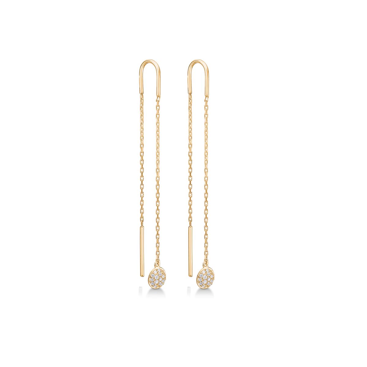 MADS Z DOME ØRERINGE MED KÆDE 14 KARAT - 1501010