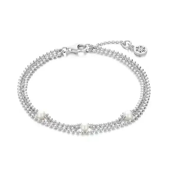 SPIRIT ICONS VENUS ARMBÅND SØLV MED PERLER - 20731