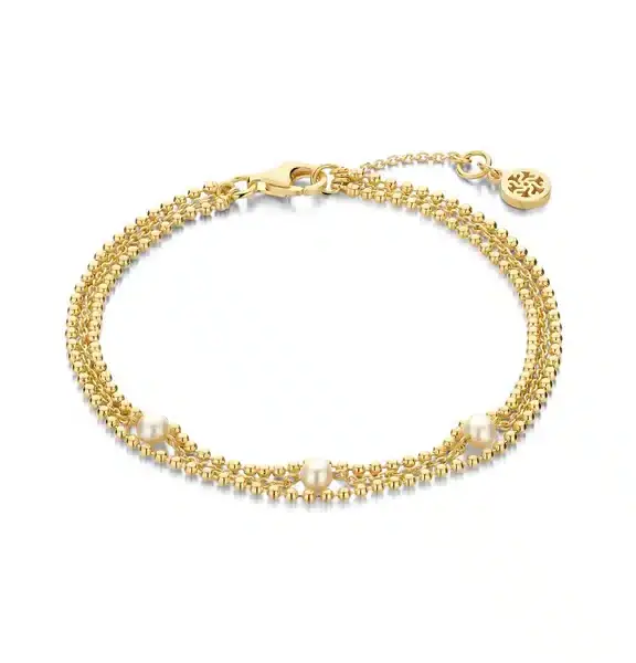 SPIRIT ICONS VENUS ARMBÅND FORGYLDT MED PERLER - 20732