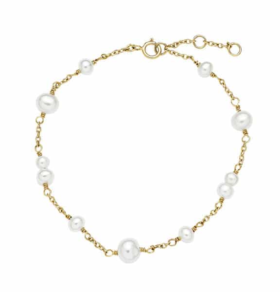 LUND COPENHAGEN 8 KARAT GULD ARMBÅND MED PERLER - 3011369-33