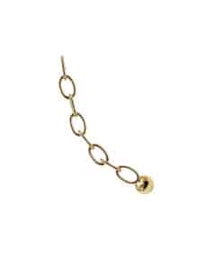 HEIRING CHAIN W/BULLET TOP MULTI I FORGYLDT SØLV - 53-4-10FG