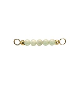 HEIRING BURMA JADE TOP TIL MULTI ARMRING I FORGYLDT SØLV - 53-4-80FG