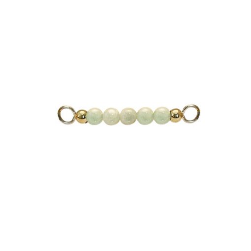 HEIRING BURMA JADE TOP TIL MULTI ARMRING I FORGYLDT SØLV - 53-4-80FG