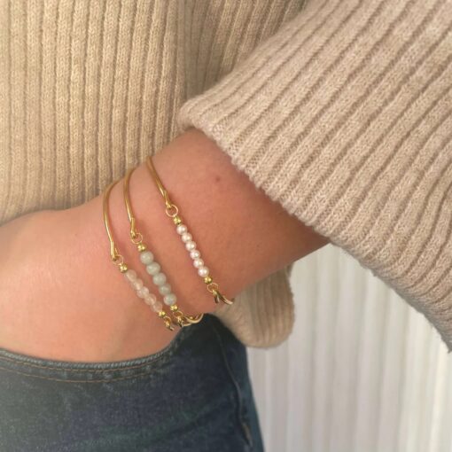 HEIRING BURMA JADE TOP TIL MULTI ARMRING I FORGYLDT SØLV - 53-4-80FG - Billede 2