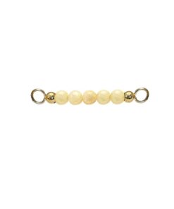 HEIRING GUL JADE TOP TIL MULTI ARMRING I FORGYLDT SØLV - 53-4-81FG