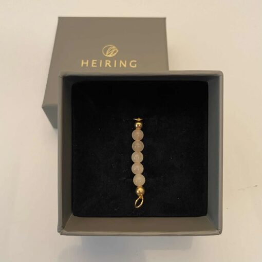 HEIRING GUL JADE TOP TIL MULTI ARMRING I FORGYLDT SØLV - 53-4-81FG - Billede 4