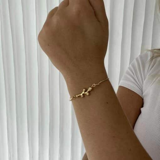 HEIRING FLOREA TOP TIL MULTI ARMRING I FORGYLDT SØLV - 53-4-88FG - Billede 4