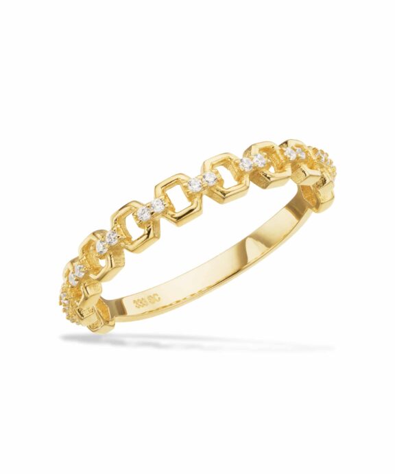 SCROUPLES RING I 8 KARAT GULD MED STEN - 714313